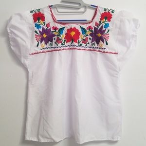 Hand embroidered Mexican blouse